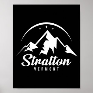 Póster estación de esquí Stratton vermont esquí snowboard