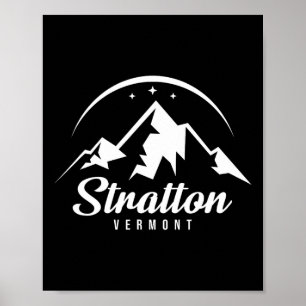 Póster Estación de esquí Stratton Vermont Esquí Snowboard