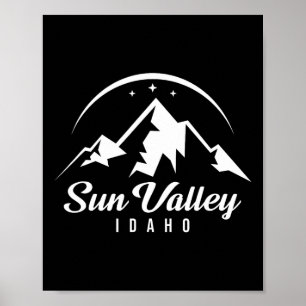Póster Estación de esquí Sun Valley Idaho Ski Ski Skyboar