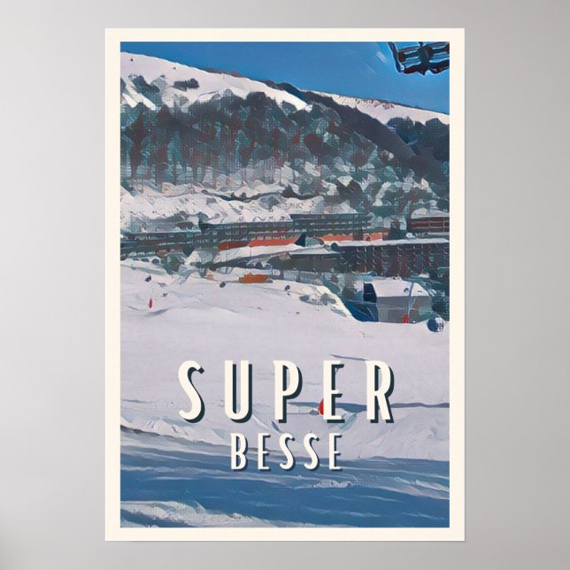 Póster Estación de esquí Super Besse (Frente)