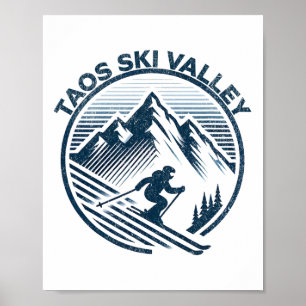 Póster Estación de Esquí Taos Ski Valley Esquí de Inviern