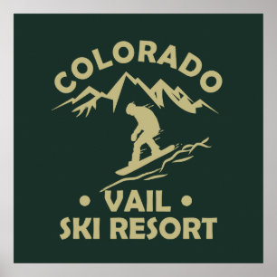 Póster Estación de esquí Vail Colorado