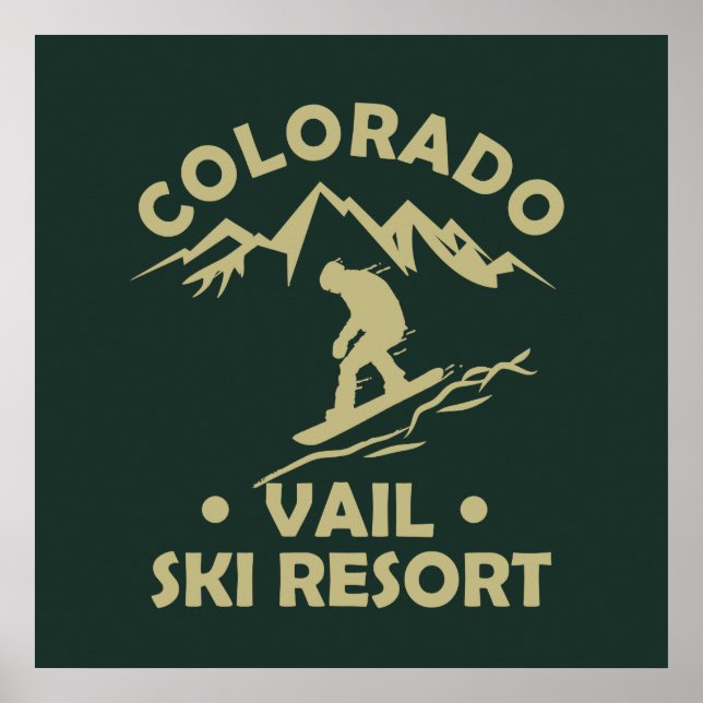 Póster Estación de esquí Vail Colorado (Frente)