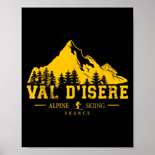 Póster Estación de esquí Val Disère France Esquí Alpino F