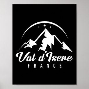 Póster Estación de esquí Val D'isere France Ski Skiboard