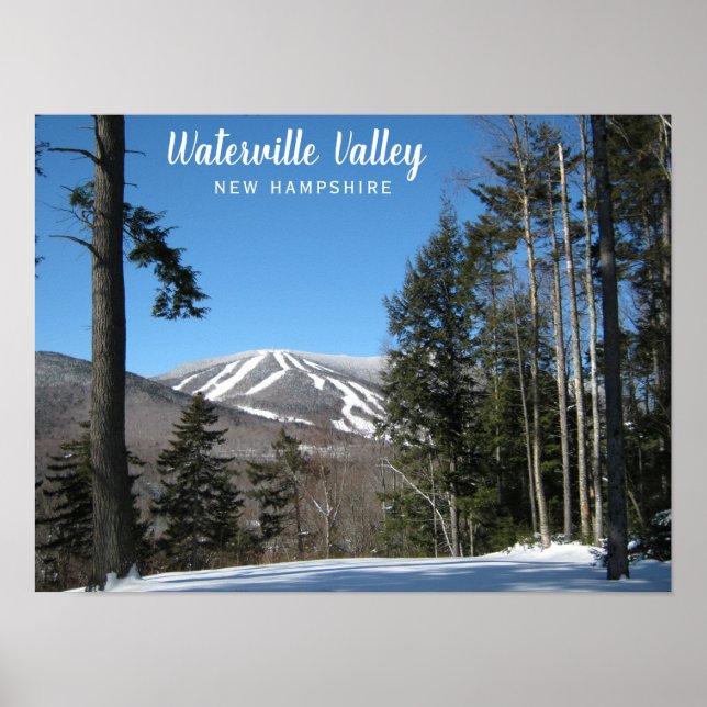 Póster Estación de esquí Waterville Valley New Hampshire (Frente)