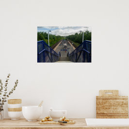 Póster Estación de Ferrocarril Burnley Rose Grove