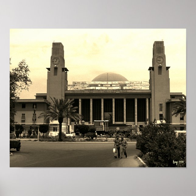 Póster Estación de ferrocarril central de Bagdad Irak vin (Frente)