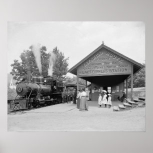 Póster Estación de Ferrocarril de Catskills, 1902. Foto V