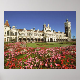 Póster Estación de Ferrocarril Histórica, Dunedin, Nueva