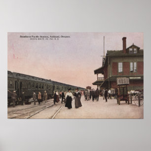 Póster Estación de ferrocarril pacífica meridional