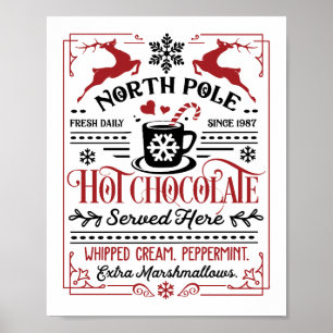 Póster Estación de Fiesta de chocolate caliente