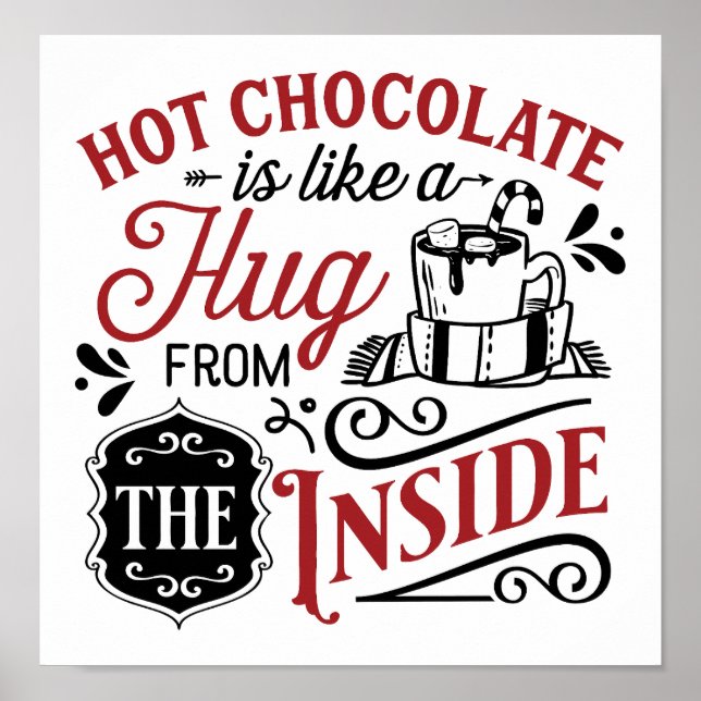 Póster Estación de Fiesta Hot Chocolate Hug (Frente)