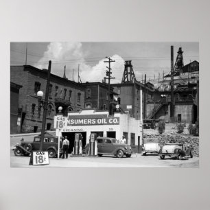 Póster Estación de gas, 1939