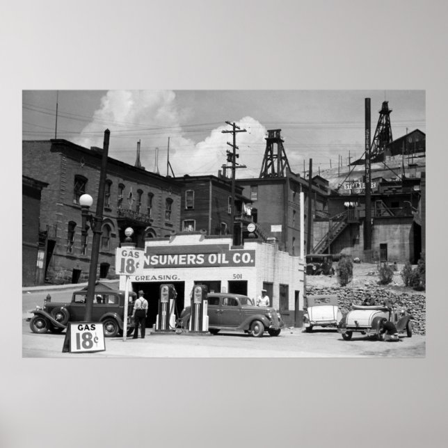 Póster Estación de gas, 1939 (Frente)