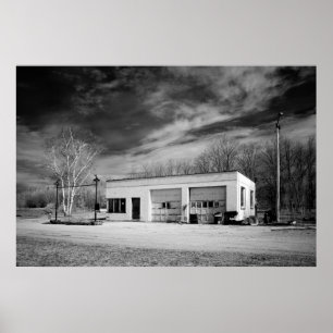 Póster Estación de gas abandonada