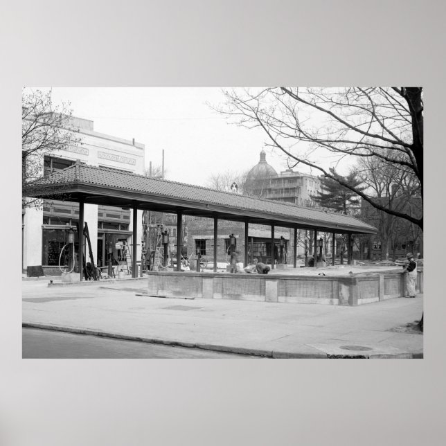 Póster Estación de gas DC, 1921 (Frente)