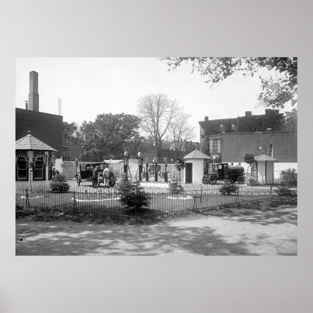 Póster Estación de gas de los años 1920 (Frente)