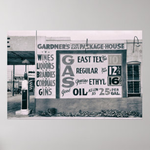 PÓSTER ESTACIÓN DE GAS WACO 1939