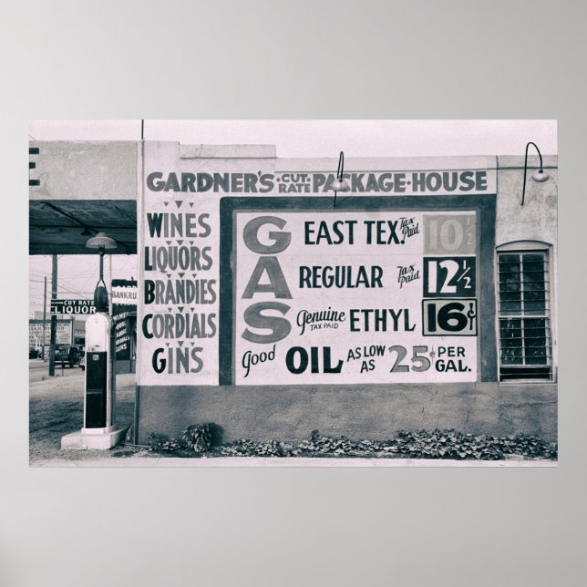 PÓSTER ESTACIÓN DE GAS WACO 1939 (Frente)
