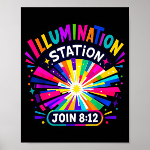 Póster estación de iluminación cristiana tripulación vbs