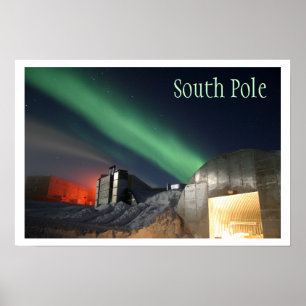 Póster Estación de Investigación Amundsen-Scott, Antártid