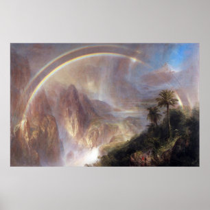 Póster Estación de lluvias en las zonas tropicales por l