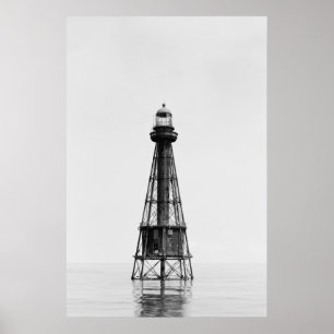 Póster Estación de luz de tiro de barco
