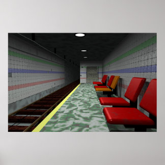 Póster Estación de metro antigua