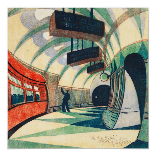 Póster Estación de metro - Cyril Edward Power (Anverso)