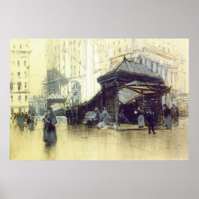Póster Estación de metro de Nueva York 1912 (Frente)