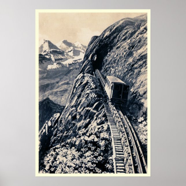 Póster Estación de montaña Pilatus (Frente)