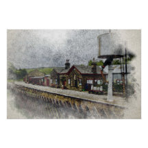 Estación de Oxenhope Ferrocarril Patrimonio Acuare