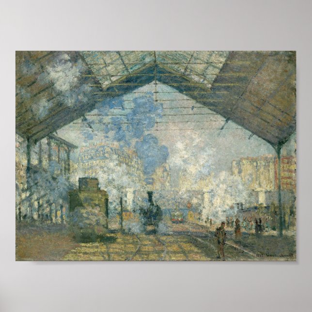 Póster Estación de Saint-Lazare - Claude Monet (Frente)