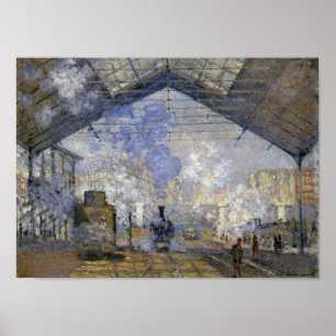 Póster Estación de Saint-Lazare, Monet