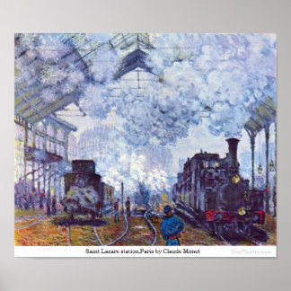 Póster Estación de Saint Lazare, París, por Claude Monet