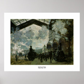 Póster Estación de Saint Lazare por Claude Monet