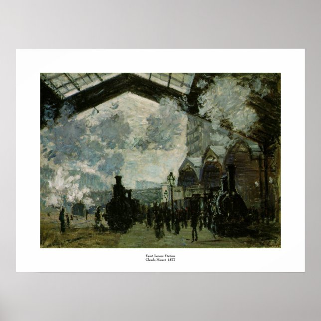 Póster Estación de Saint Lazare por Claude Monet (Frente)