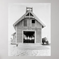 Estación de salvamento, 1902. Foto de cosecha de v