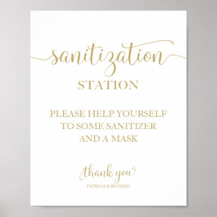 Póster Estación de saneamiento Moda caligrafía Rótulo Bod