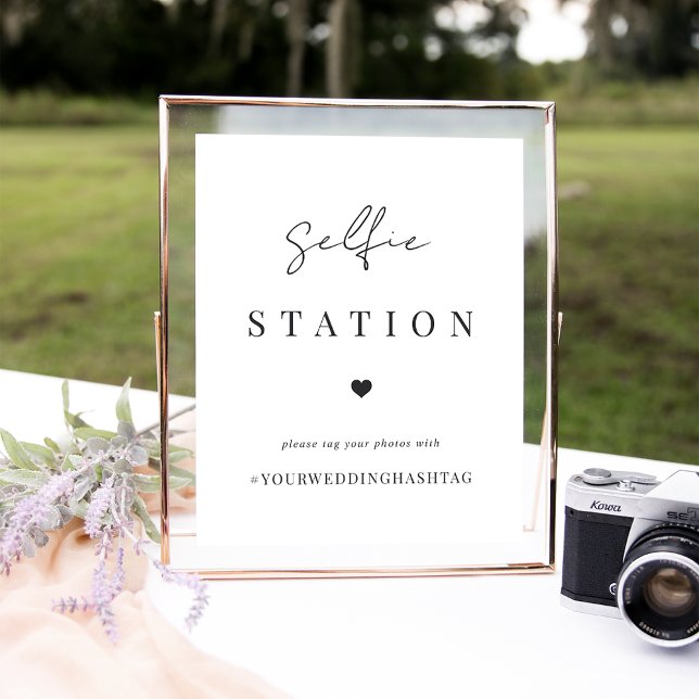 Póster Estación de Selfie Minimalista Moderna para Boda & (Subido por el creador)