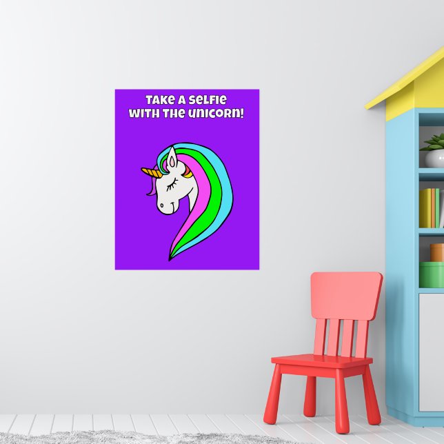Póster Estación de selfie Rainbow Unicorn (Guardería 1)