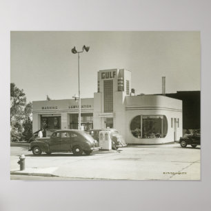 Póster Estación de servicio