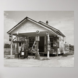Póster Estación de Servicio Country, 1939. Foto Antigua