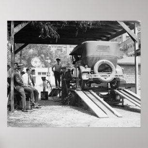 Póster Estación de Servicio de Automóviles, 1924. Foto An