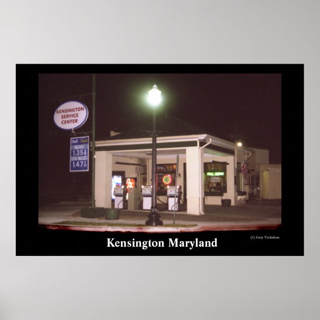 Póster Estación de servicio de Kensington (Frente)
