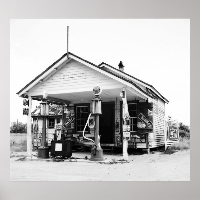 PÓSTER ESTACIÓN DE SERVICIOS - CAROLINA DEL NORTE - 1939 (Frente)