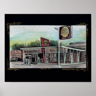 Póster Estación de Shell de Broad St