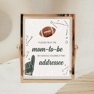 Póster Estación de sobres Baby Shower para fútbol