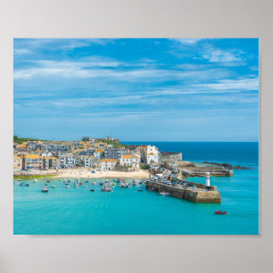 Póster Estación de St. Ives, Cornwall, Reino Unido